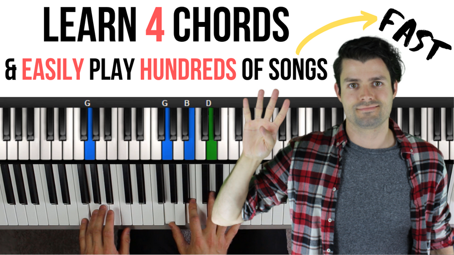 Learn 4 Chords to Easily Play Hundreds of Songs on Piano (Beginners Piano)