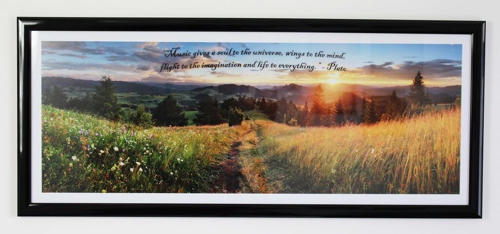 Inspirational Music Quotation Print (Panoramic 30 x 12 Inches)