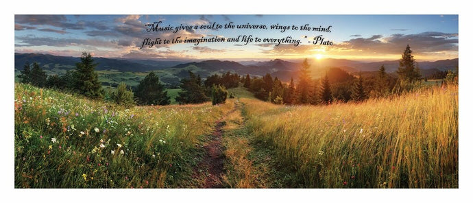 Inspirational Music Quotation Print (Panoramic 30 x 12 Inches)